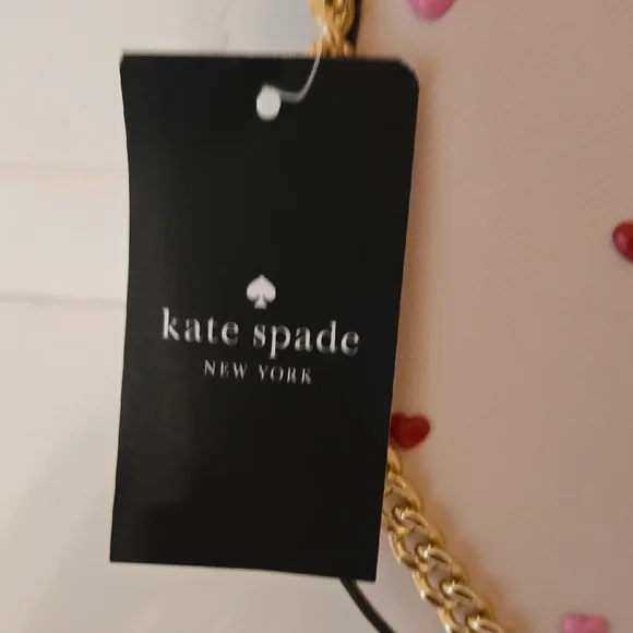 Kate Spade Pink Heart Chain Shoulder Bag with Gold Hardware Nwt - Picture 4 of 4